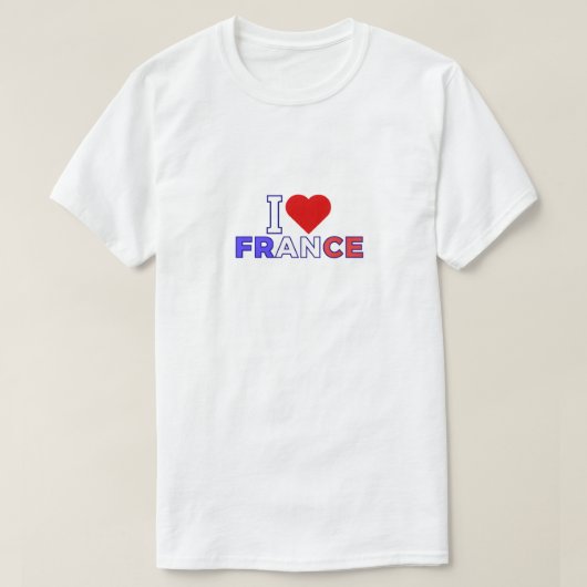 Ich liebe Frankreich T-Shirt (Design vorne)