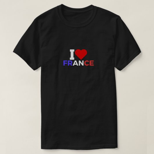Ich liebe Frankreich T-Shirt (Design vorne)