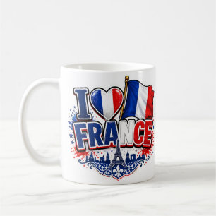 Ich liebe Frankreich Team Frankreich 2026 Hahn Fuß Kaffeetasse