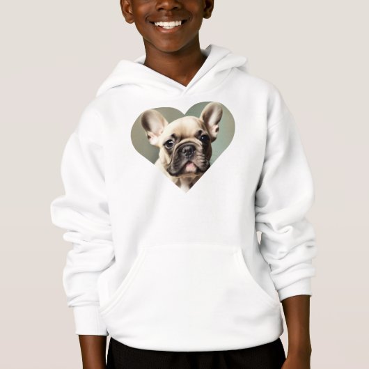 ICH LIEBE FRANZÖSISCH BULLDOGS! EIN FRANZÖSISCHER HOODIE (Vorderseite)