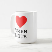 Ich liebe Frauenrechte Kaffeetasse (Vorderseite Links)