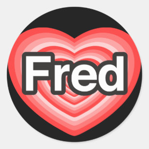 Ich Liebe Fred. Ich Liebe, du hast gefickt. Herz Runder Aufkleber