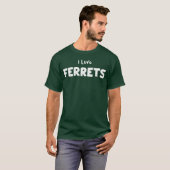 Ich liebe Frettchen Tiere T-Shirt (Vorne ganz)