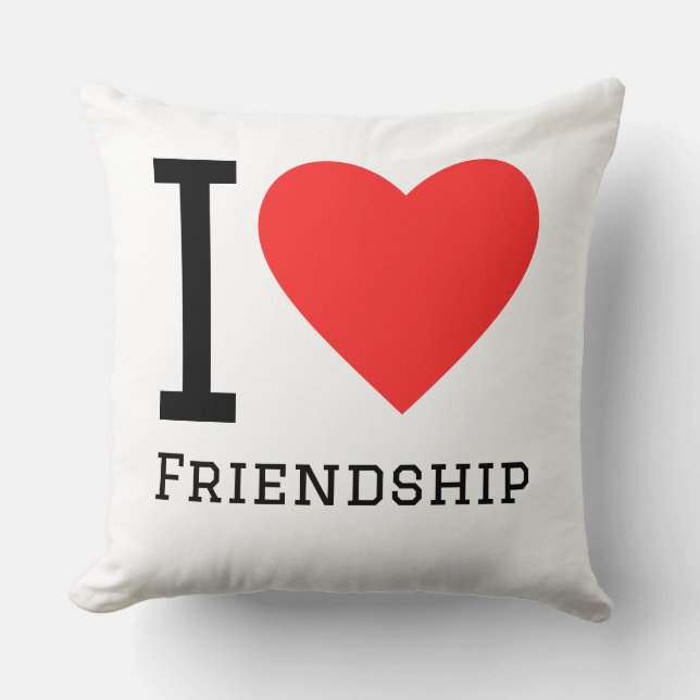 Ich liebe Freundschaft Kissen (Vorderseite)