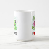 Ich liebe Frösche Kaffeetasse (Mittel)