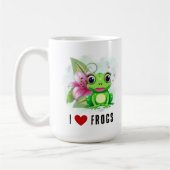Ich liebe Frösche Kaffeetasse (Links)