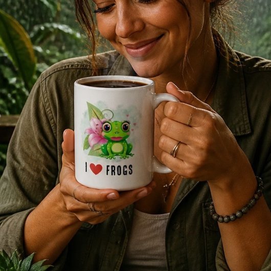 Ich liebe Frösche Kaffeetasse