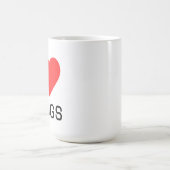 Ich liebe Frösche Kaffeetasse (Mittel)