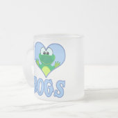 Ich liebe Frösche Mattglastasse (Vorderseite Links)