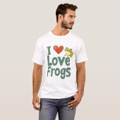 Ich liebe Frösche  T-Shirt (Vorne ganz)