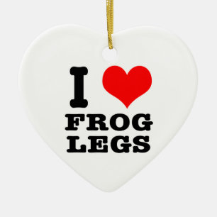 Ich liebe Froschschenkel Keramikornament