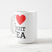Ich liebe Früchte-Tee  Kaffeetasse (Vorderseite Links)