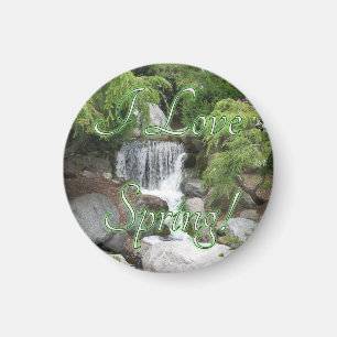 "Ich Liebe-Frühlings-" Wasserfall-Magnet Magnet