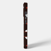 Ich liebe Frühstück, Essensmuster in Schwarz Case-Mate iPhone Hülle (Rückseite / Links)