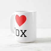 Ich liebe Fuchs Kaffeetasse (Vorderseite Links)