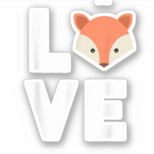 Ich liebe Füchse Süßer Fuchs Lustiger Fuchs Liebt  Aufkleber