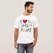 Ich Liebe für Fingerfarbe T-Shirt (Vorne ganz)