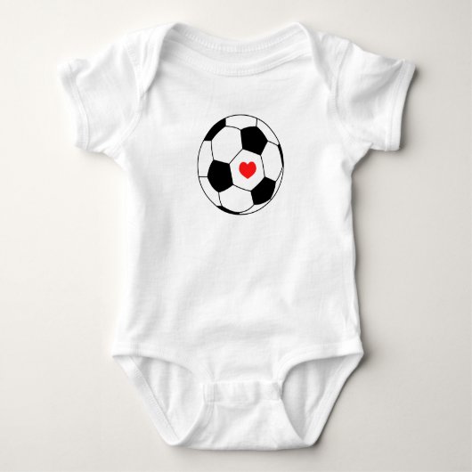 Ich Liebe Fußball! Baby Strampler (Vorderseite)