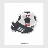 Ich liebe Fußball, Ball und Schuh, Aufkleber (Blatt)