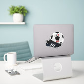 Ich liebe Fußball, Ball und Schuh, Aufkleber (Laptop auf Schreibtisch)