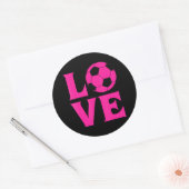 Ich Liebe Fußball für und Runder Aufkleber (Umschlag)