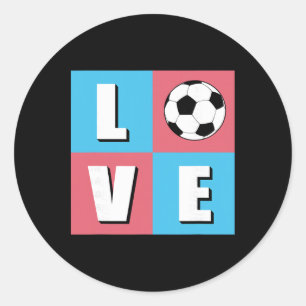 Ich liebe Fußball Fußball für Spieler Trainer und Runder Aufkleber