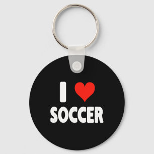 Ich liebe Fußball Herz Fußball Fußballfeld Spielfe Schlüsselanhänger