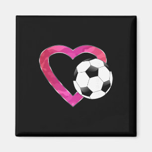 Ich liebe Fußball Herz und Liebe für Mädchen Teena Magnet