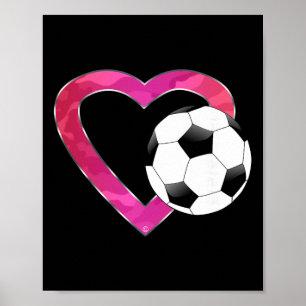 Ich liebe Fußball Herz und Liebe für Mädchen Teena Poster