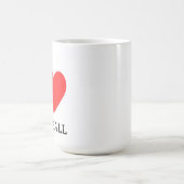Ich liebe Fußball Kaffeetasse (Mittel)