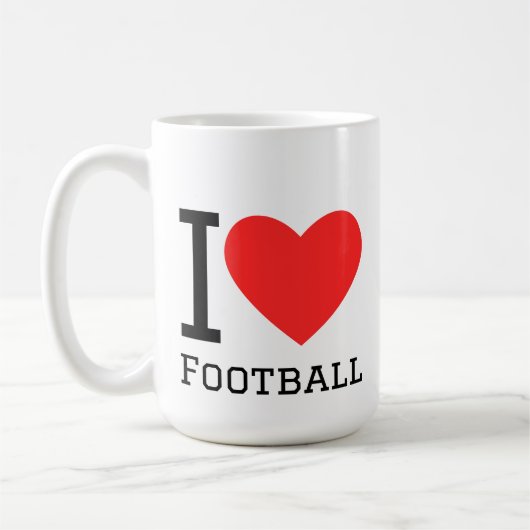 Ich liebe Fußball Kaffeetasse (Links)
