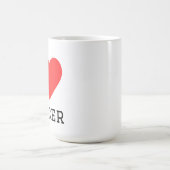 Ich liebe Fußball Kaffeetasse (Mittel)