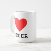 Ich liebe Fußball Kaffeetasse (Vorderseite Links)
