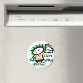 "Ich Liebe Fußball!" Magnet (In Situ (Geschirrspüler))