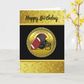 Ich Liebe Fußball mit Fußball und Helm Karte (Gelbe Blume)