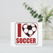 Ich Liebe Fußball! Postkarte (Stehend Vorderseite)