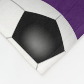 Ich Liebe Fußball-Textmuster lila schwarz Fleecedecke (Ecke)