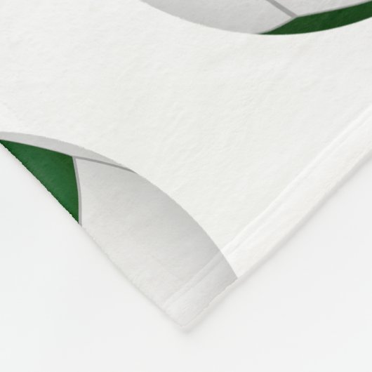 Ich Liebe Fußball-Textmuster Mädchen grün weiß Fleecedecke (Ecke)