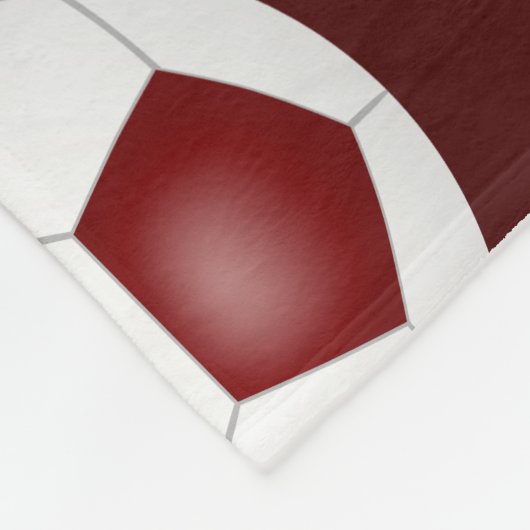 Ich Liebe Fußball-Textmuster-Maroon schwarz Fleecedecke (Ecke)