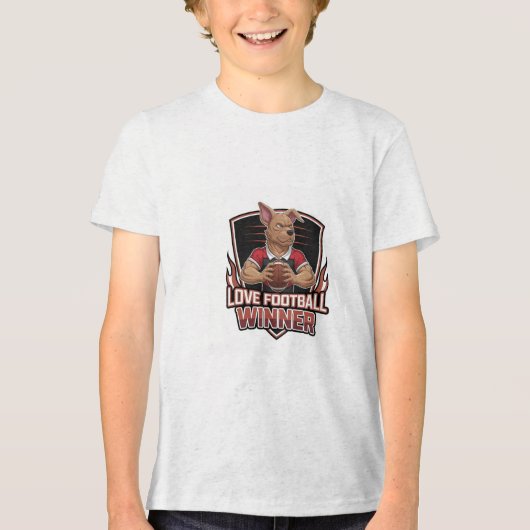 Ich liebe Fußball  Tri-Blend Shirt (Vorderseite)