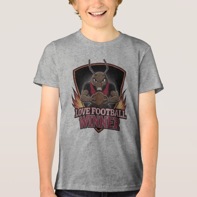 Ich liebe Fußball  Tri-Blend Shirt (Vorderseite)