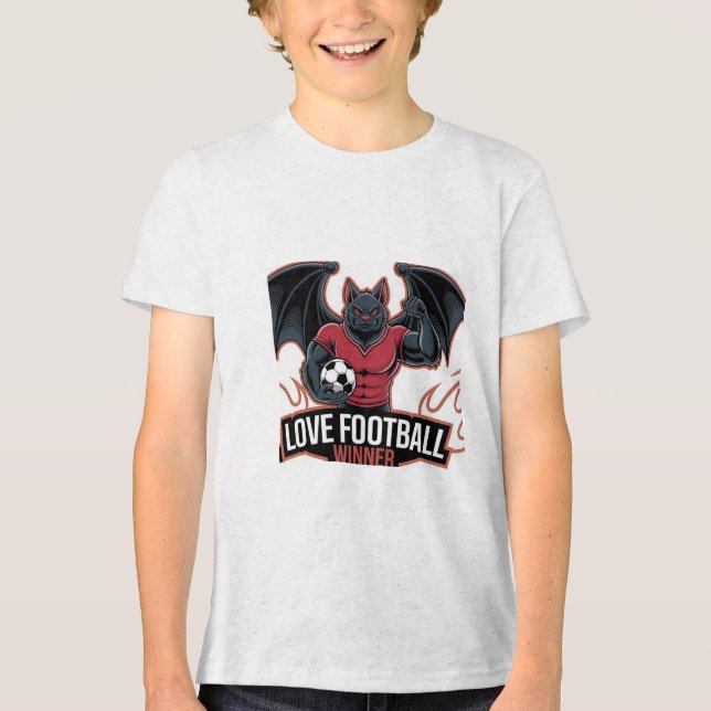 Ich liebe Fußball  Tri-Blend Shirt (Vorderseite)