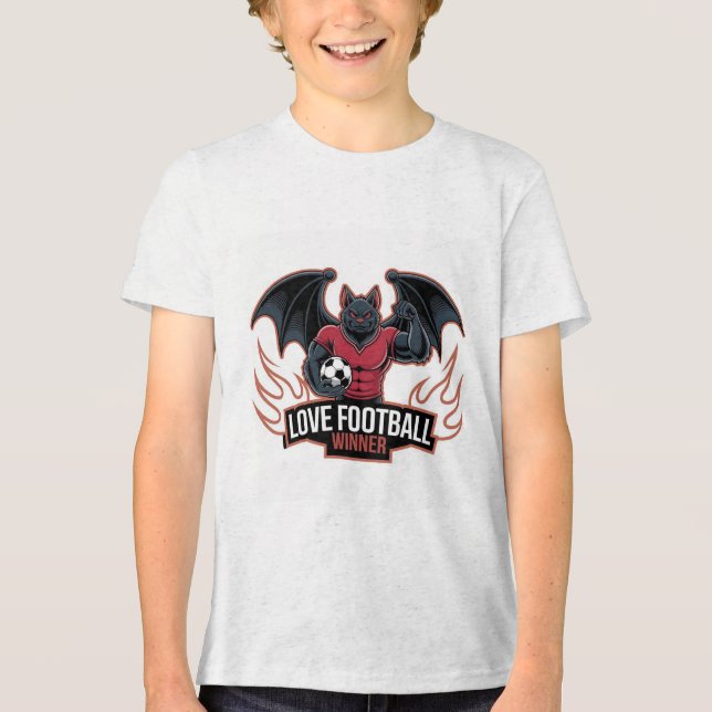 Ich liebe Fußball  Tri-Blend Shirt (Vorderseite)