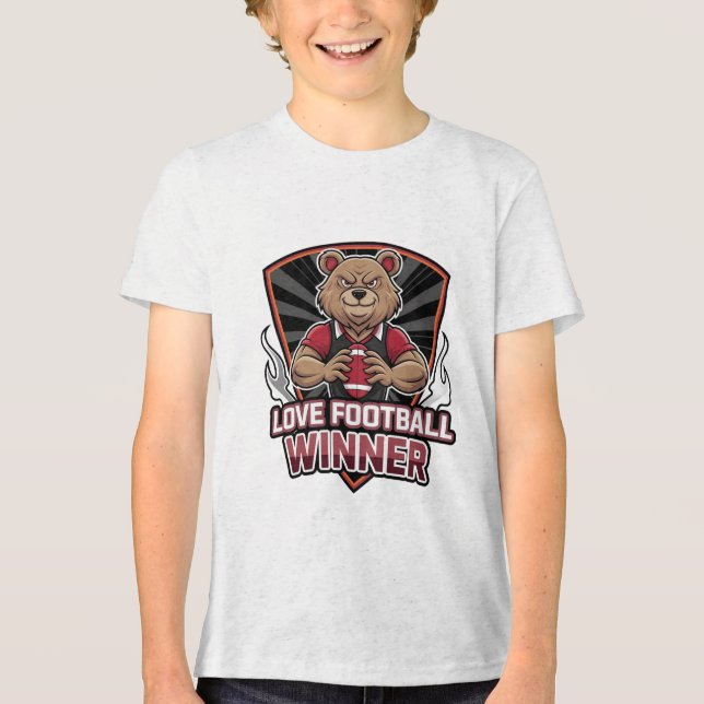 Ich liebe Fußball  Tri-Blend Shirt (Vorderseite)