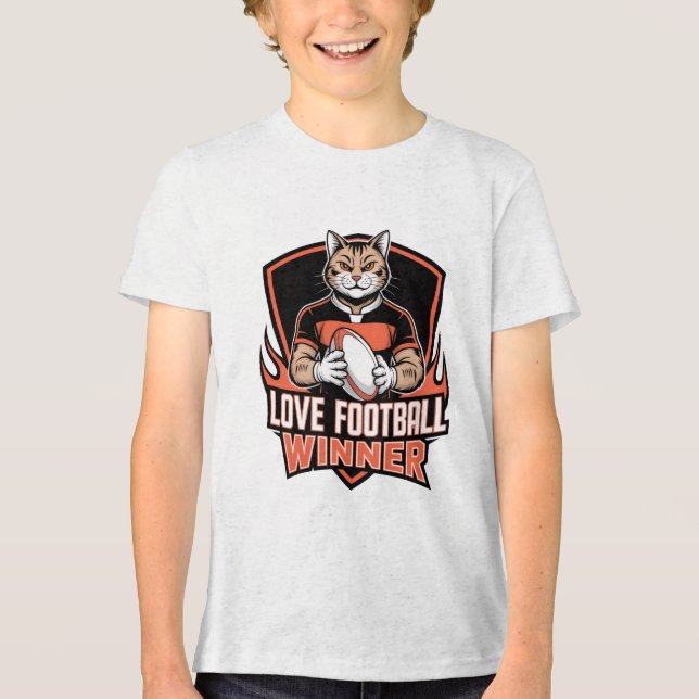 Ich liebe Fußball  Tri-Blend Shirt (Vorderseite)