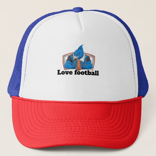Ich liebe Fußball Truckerkappe (Vorderseite)