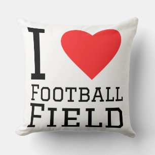Ich liebe Fußballfeld Aufkleber Kissen