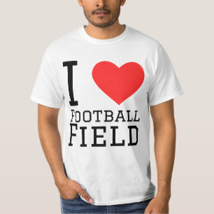 Ich liebe Fußballfeld Aufkleber T-Shirt
