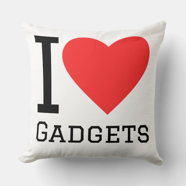 Ich liebe Gadgets Kissen (Vorderseite)