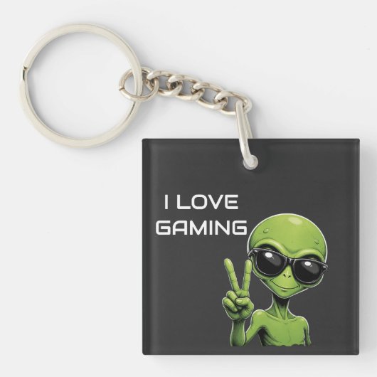Ich liebe Gaming Schlüsselanhänger (Vorderseite)